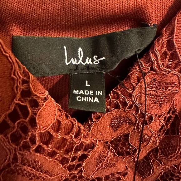 Lulus Lace Ruffle Mini Dress - Picture 2 of 4